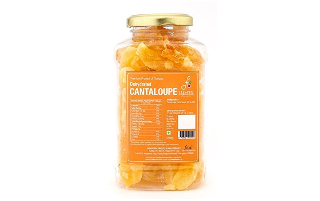 Flyberry Gourmet Dehydrated Cantaloupe    Glass Jar  250 grams
